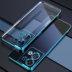 Coque Ultra Fine TPU Souple Housse Etui Transparente H05 pour Oppo Reno8 Pro 5G Bleu