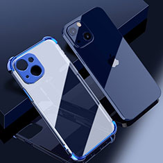 Coque Ultra Fine TPU Souple Housse Etui Transparente H06 pour Apple iPhone 15 Plus Bleu