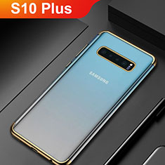 Coque Ultra Fine TPU Souple Housse Etui Transparente H06 pour Samsung Galaxy S10 Plus Or