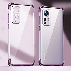 Coque Ultra Fine TPU Souple Housse Etui Transparente H06 pour Xiaomi Mi 12S Pro 5G Violet