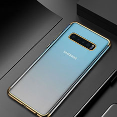 Coque Ultra Fine TPU Souple Housse Etui Transparente H07 pour Samsung Galaxy S10 5G Or