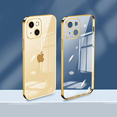 Coque Ultra Fine TPU Souple Housse Etui Transparente H08 pour Apple iPhone 13 Or