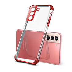 Coque Ultra Fine TPU Souple Housse Etui Transparente H09 pour Samsung Galaxy S21 Plus 5G Rouge