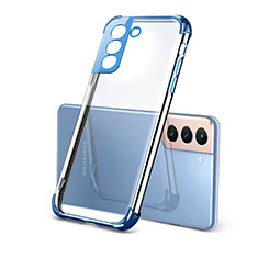 Coque Ultra Fine TPU Souple Housse Etui Transparente H09 pour Samsung Galaxy S22 5G Bleu