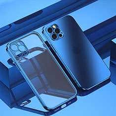 Coque Ultra Fine TPU Souple Housse Etui Transparente H11 pour Apple iPhone 13 Pro Max Bleu