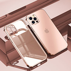 Coque Ultra Fine TPU Souple Housse Etui Transparente H11 pour Apple iPhone 15 Pro Or Rose