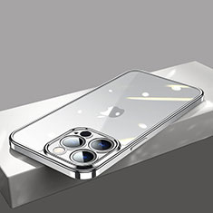 Coque Ultra Fine TPU Souple Housse Etui Transparente H12 pour Apple iPhone 13 Pro Argent