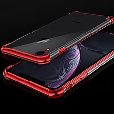 Coque Ultra Fine TPU Souple Housse Etui Transparente HC07 pour Apple iPhone XR Rouge