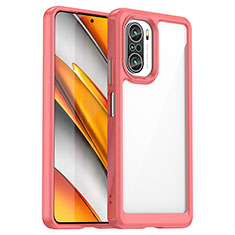 Coque Ultra Fine TPU Souple Housse Etui Transparente JS1 pour Xiaomi Redmi K40 5G Rouge