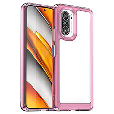 Coque Ultra Fine TPU Souple Housse Etui Transparente JS2 pour Xiaomi Redmi K40 Pro 5G Rose