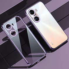 Coque Ultra Fine TPU Souple Housse Etui Transparente LD1 pour Huawei Honor 60 Pro 5G Violet