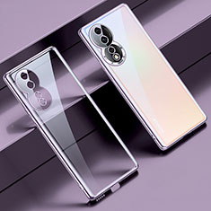 Coque Ultra Fine TPU Souple Housse Etui Transparente LD1 pour Huawei Honor 80 5G Violet