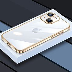 Coque Ultra Fine TPU Souple Housse Etui Transparente LD4 pour Apple iPhone 13 Or