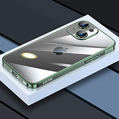 Coque Ultra Fine TPU Souple Housse Etui Transparente LD4 pour Apple iPhone 13 Vert
