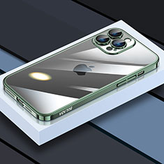 Coque Ultra Fine TPU Souple Housse Etui Transparente LD4 pour Apple iPhone 15 Pro Max Vert