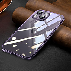 Coque Ultra Fine TPU Souple Housse Etui Transparente LD7 pour Apple iPhone 14 Plus Violet