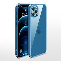 Coque Ultra Fine TPU Souple Housse Etui Transparente N01 pour Apple iPhone 12 Pro Max Bleu