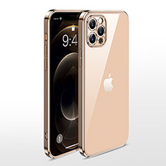 Coque Ultra Fine TPU Souple Housse Etui Transparente N01 pour Apple iPhone 12 Pro Max Or
