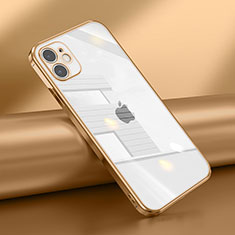 Coque Ultra Fine TPU Souple Housse Etui Transparente N02 pour Apple iPhone 12 Mini Or