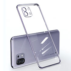 Coque Ultra Fine TPU Souple Housse Etui Transparente pour Xiaomi Mi 11 Lite 5G Violet