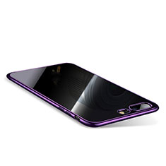 Coque Ultra Fine TPU Souple Housse Etui Transparente Q01 pour Apple iPhone 7 Plus Violet