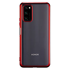 Coque Ultra Fine TPU Souple Housse Etui Transparente S01 pour Huawei Honor V30 Pro 5G Rouge