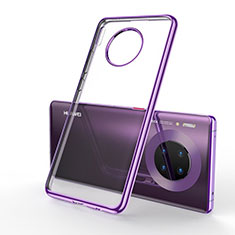 Coque Ultra Fine TPU Souple Housse Etui Transparente S01 pour Huawei Mate 30 Pro Violet