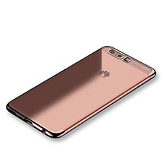 Coque Ultra Fine TPU Souple Housse Etui Transparente S01 pour Huawei P10 Plus Or Rose