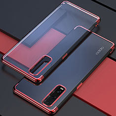 Coque Ultra Fine TPU Souple Housse Etui Transparente S01 pour Oppo Find X2 Rouge