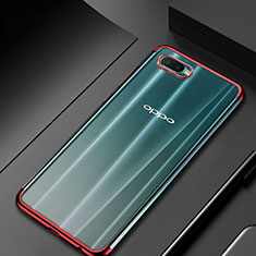 Coque Ultra Fine TPU Souple Housse Etui Transparente S01 pour Oppo K1 Rouge