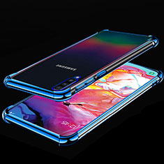 Coque Ultra Fine TPU Souple Housse Etui Transparente S01 pour Samsung Galaxy A90 5G Bleu