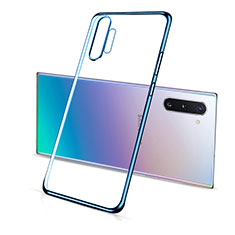 Coque Ultra Fine TPU Souple Housse Etui Transparente S01 pour Samsung Galaxy Note 10 Plus Bleu