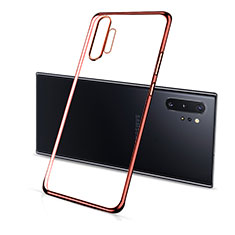 Coque Ultra Fine TPU Souple Housse Etui Transparente S01 pour Samsung Galaxy Note 10 Plus Rouge