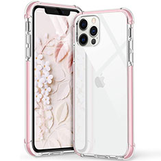 Coque Ultra Fine TPU Souple Housse Etui Transparente S02 pour Apple iPhone 12 Pro Max Rose