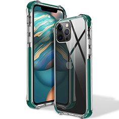 Coque Ultra Fine TPU Souple Housse Etui Transparente S02 pour Apple iPhone 12 Pro Vert