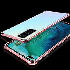 Coque Ultra Fine TPU Souple Housse Etui Transparente S02 pour Huawei Honor View 30 Pro 5G Or Rose