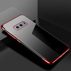 Coque Ultra Fine TPU Souple Housse Etui Transparente S02 pour Samsung Galaxy S10e Rouge