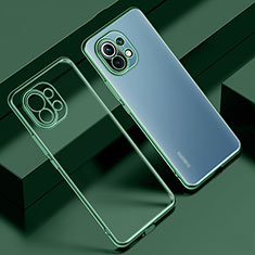 Coque Ultra Fine TPU Souple Housse Etui Transparente S02 pour Xiaomi Mi 11 Lite 4G Vert