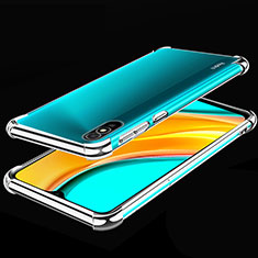 Coque Ultra Fine TPU Souple Housse Etui Transparente S02 pour Xiaomi Redmi 9A Argent