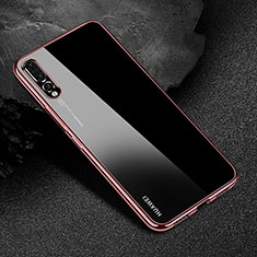 Coque Ultra Fine TPU Souple Housse Etui Transparente S04 pour Huawei P20 Pro Rouge