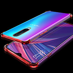 Coque Ultra Fine TPU Souple Housse Etui Transparente S05 pour Oppo R17 Pro Rouge