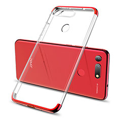 Coque Ultra Fine TPU Souple Housse Etui Transparente S06 pour Huawei Honor View 20 Rouge