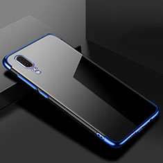 Coque Ultra Fine TPU Souple Housse Etui Transparente S07 pour Huawei P20 Bleu
