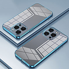 Coque Ultra Fine TPU Souple Housse Etui Transparente SY1 pour Apple iPhone 14 Pro Max Bleu