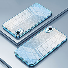 Coque Ultra Fine TPU Souple Housse Etui Transparente SY1 pour Apple iPhone XR Bleu