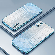 Coque Ultra Fine TPU Souple Housse Etui Transparente SY1 pour Apple iPhone Xs Bleu
