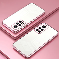 Coque Ultra Fine TPU Souple Housse Etui Transparente SY1 pour Huawei Honor V40 5G Or Rose