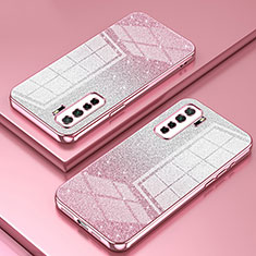 Coque Ultra Fine TPU Souple Housse Etui Transparente SY1 pour Huawei Nova 7 SE 5G Or Rose