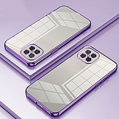 Coque Ultra Fine TPU Souple Housse Etui Transparente SY1 pour Huawei Nova 8 SE 4G Violet