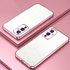 Coque Ultra Fine TPU Souple Housse Etui Transparente SY1 pour OnePlus 9 5G Or Rose